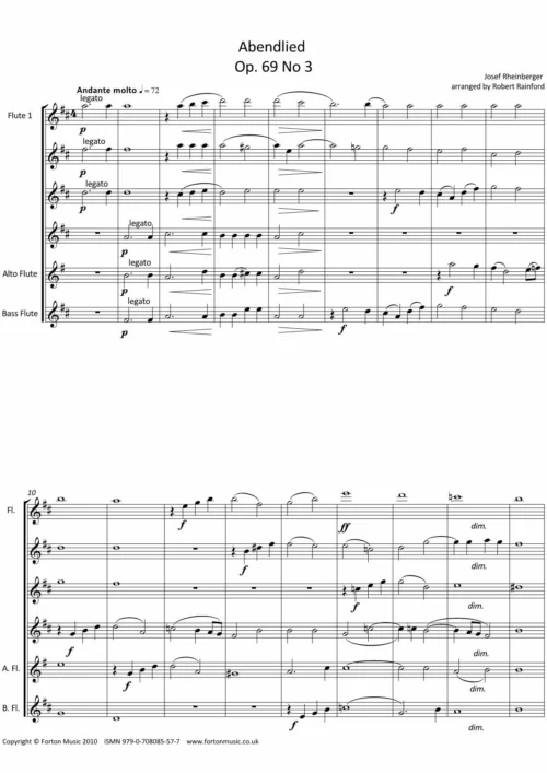 Abendlied Op 69 no 3