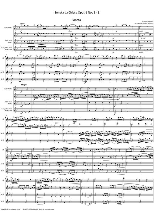Sonata da Chiesa Opus 1 nos. 1-3