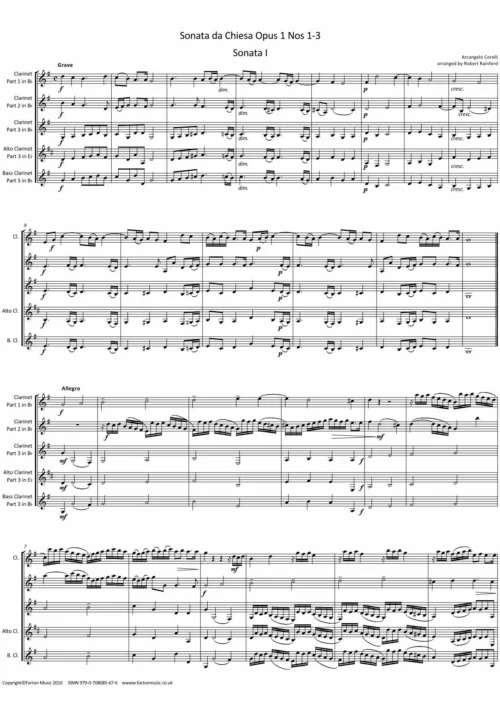 Sonata da Chiesa Op 1 nos 1-3