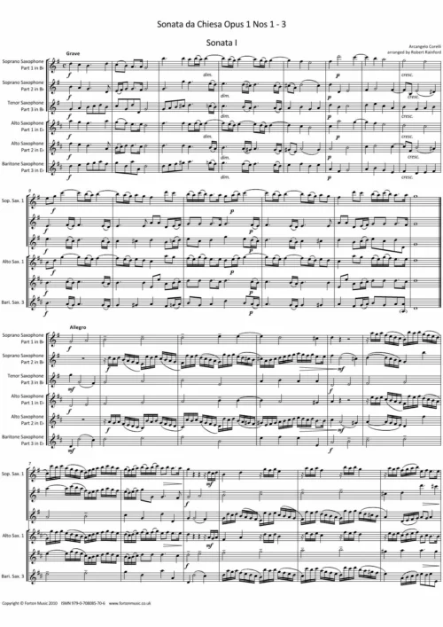 Sonata da Chiesa opus 1 nos 1-3