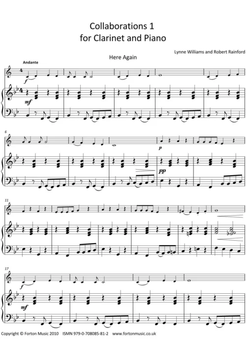 Collaborations 1 for Clarinet and Piano