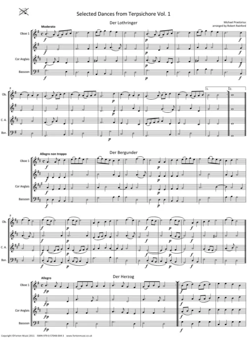 Selected Dances from Terpsichore Vol 1