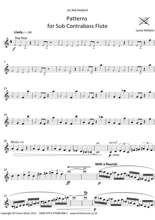 Patterns for Sub Contrabass Flute