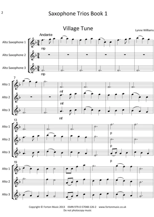 Saxophone Trios Book 1