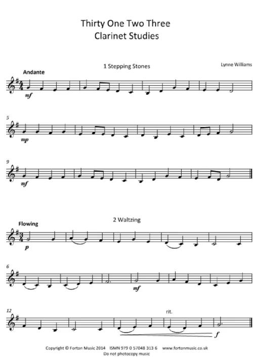 Thirty One Two Three Clarinet Studies