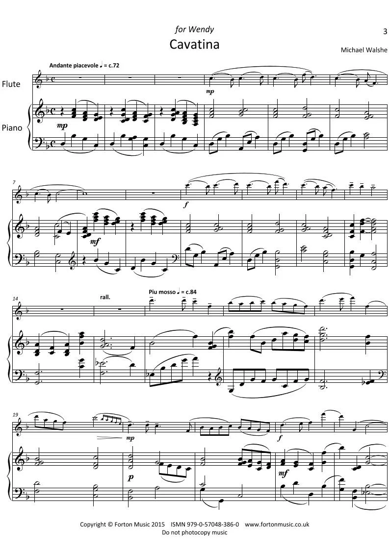 Cavatina and Villanelle