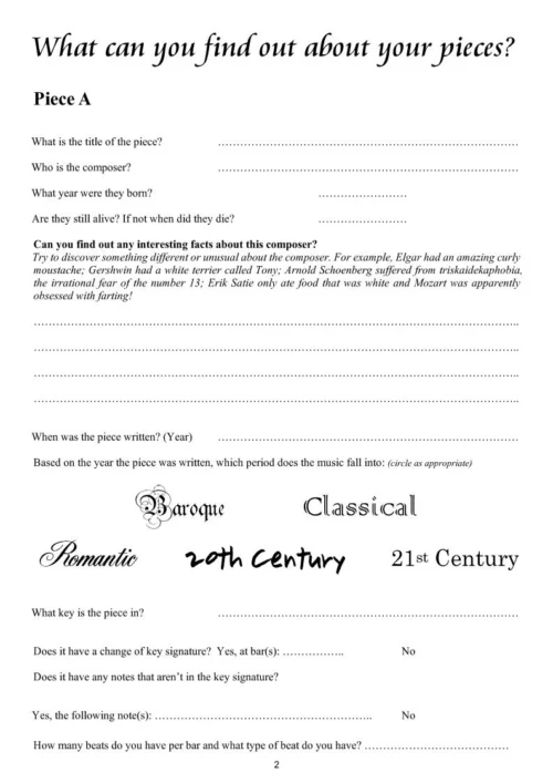 Preparing for my Grade 2 Flute