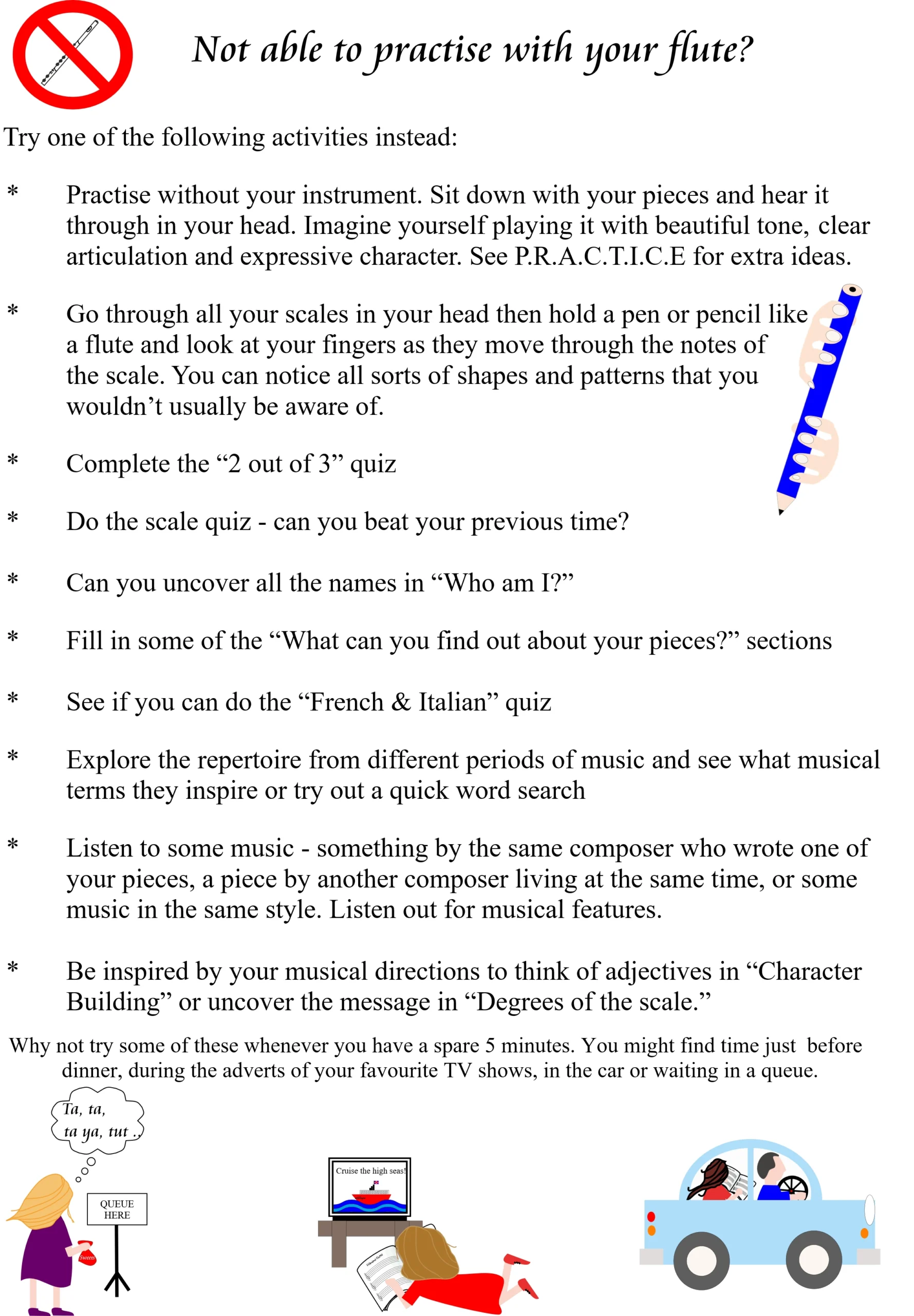 Preparing for my Grade 4 Flute