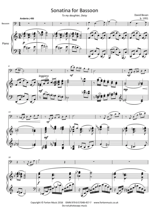 Sonatina for Bassoon