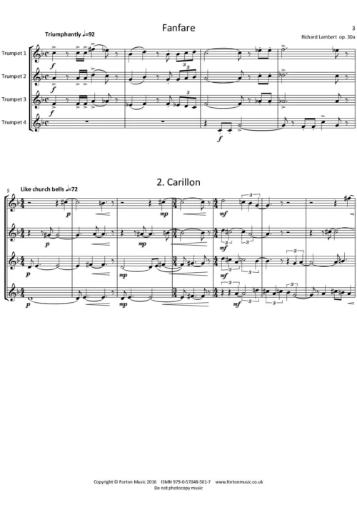 Little Suite for Four Trumpets