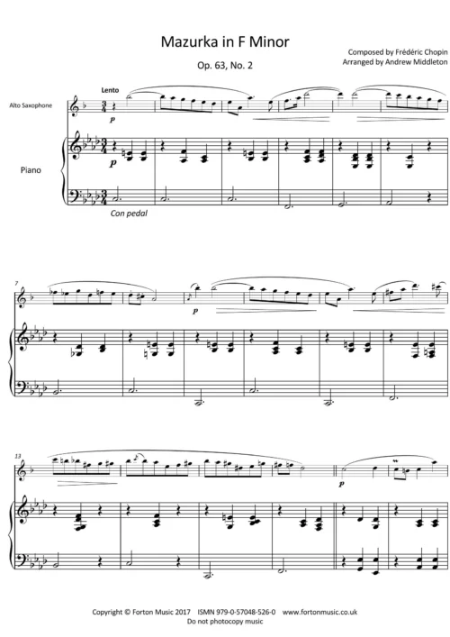 Ten Romantics for Alto Saxophone and Piano