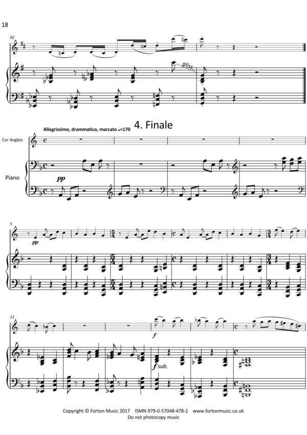 Sonata for Cor Anglais and Piano