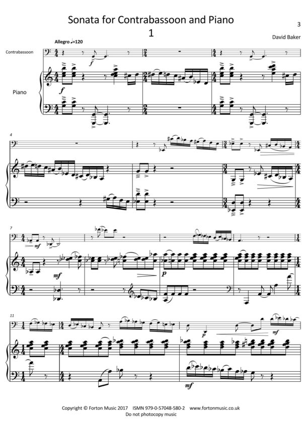 Sonata for Contrabassoon and Piano