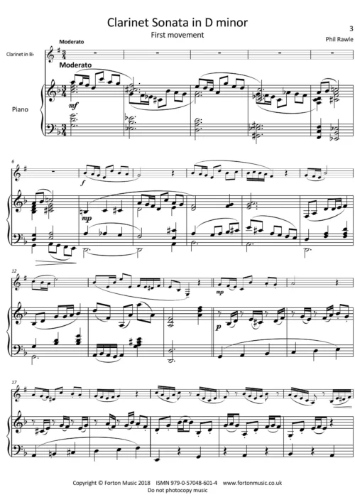 Clarinet Sonata in D minor