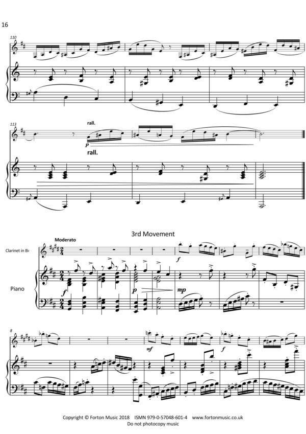 Clarinet Sonata in D minor