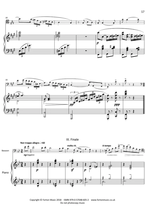 Sonata for Bassoon and Piano
