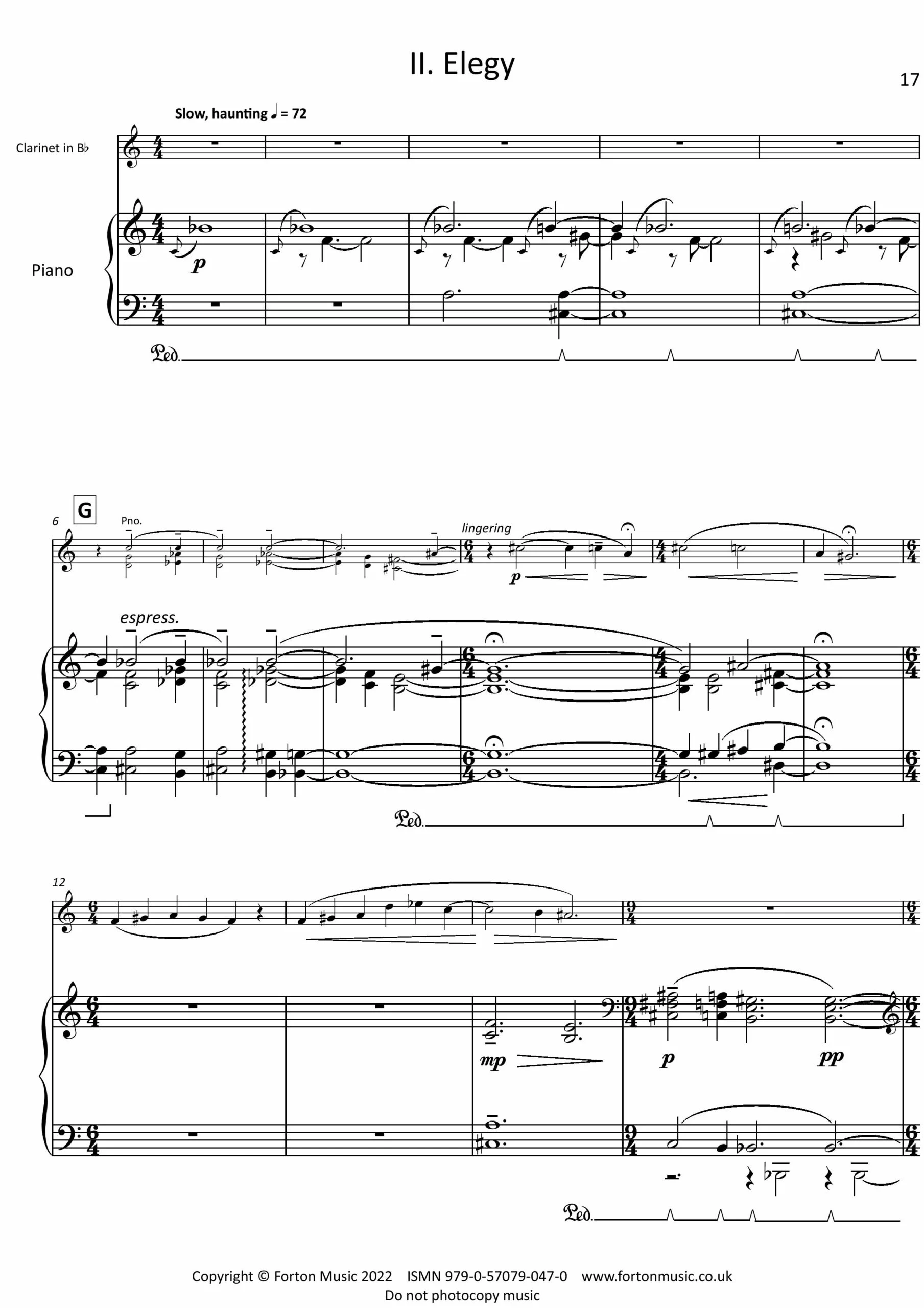 Sonata for Clarinet and Piano - Image 3